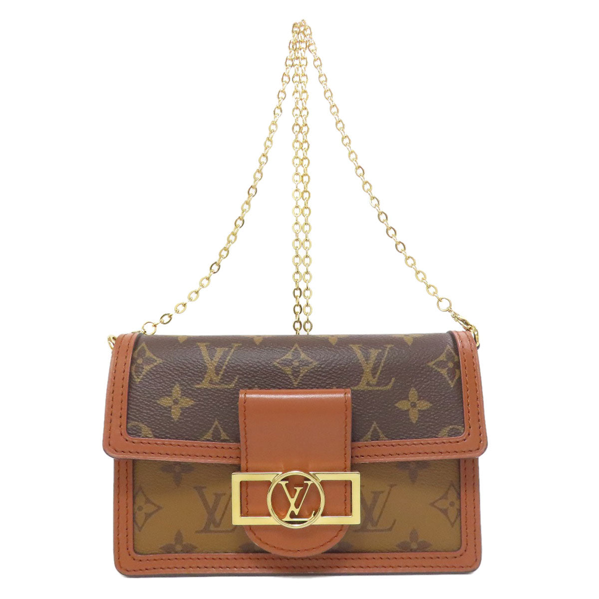 Louis Vuitton M68746 reverse Portefeuille Dauphine Monogram Brown Shoulder Bag