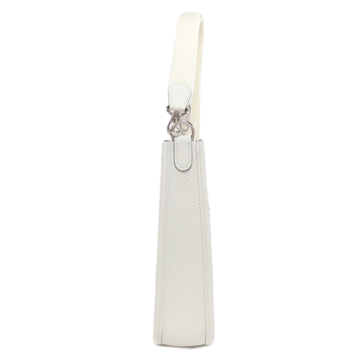 Hermes Shoulder Bag Taurillon Clemence Evelyn Tpm Silvermetal Women White