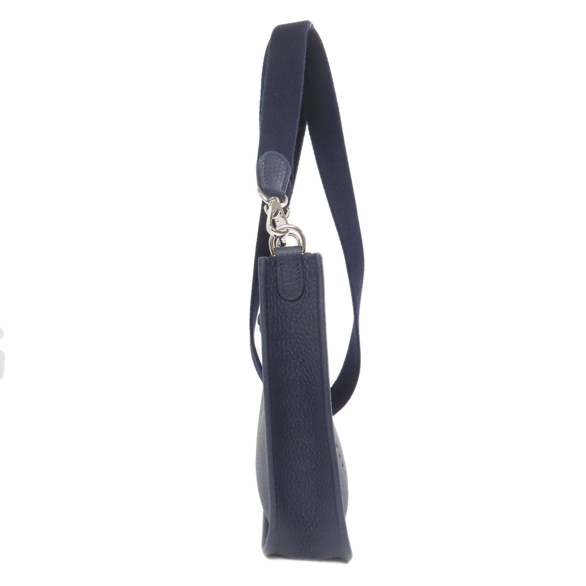 Hermes Shoulder Bag Taurillon Clemence Evelyn Tpm Silvermetal Women Navy