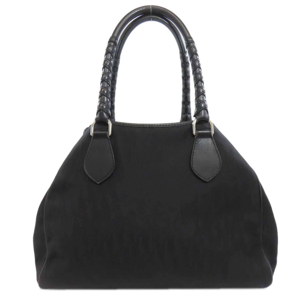 Dior Christian Handbag Trotter Pattern Nylon Black Travel Bag