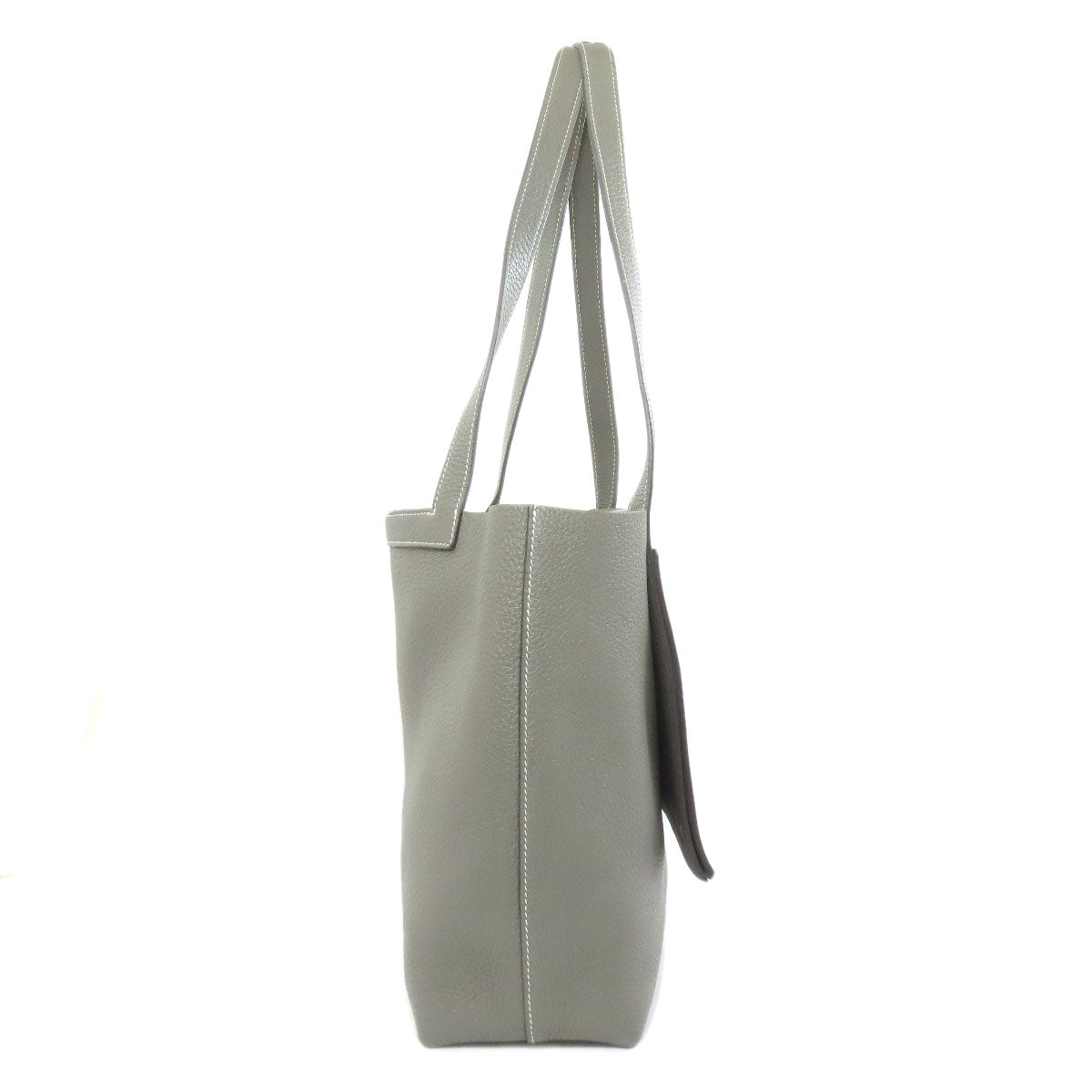 Hermes Tote Bag Taurillon Clemence Cabasselier Women Gray