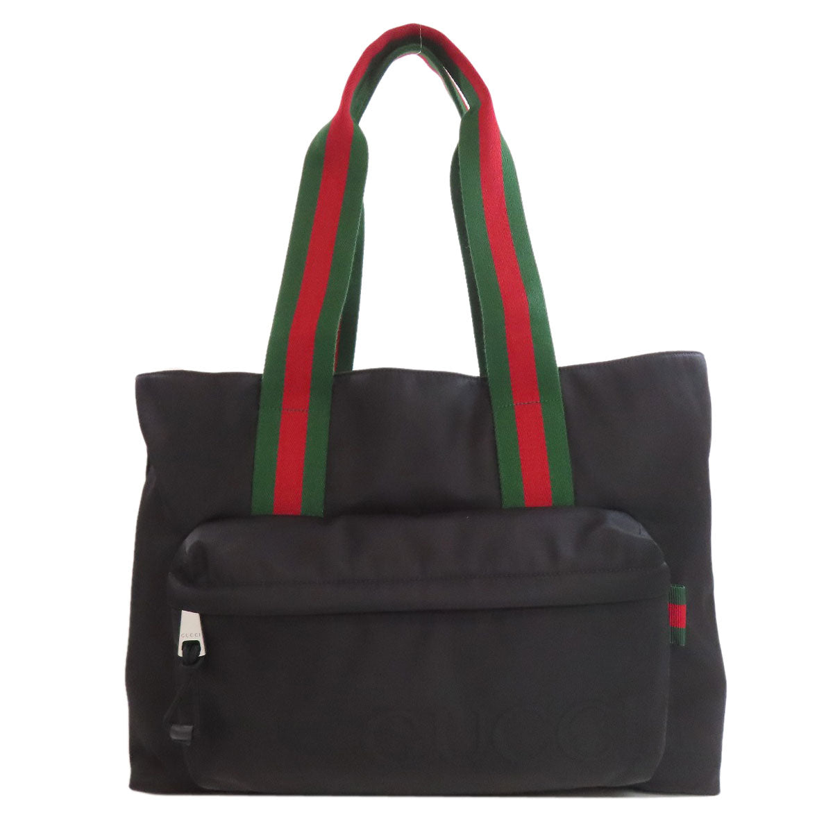 Gucci Sherry Line Nylon Black Large Tote Bag 2