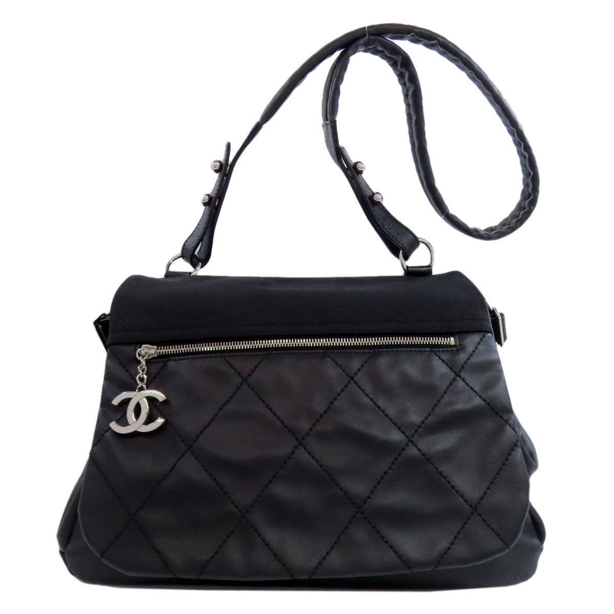 Chanel Coated Paris Biarritz Black Canvas Coated Canvas Apparel