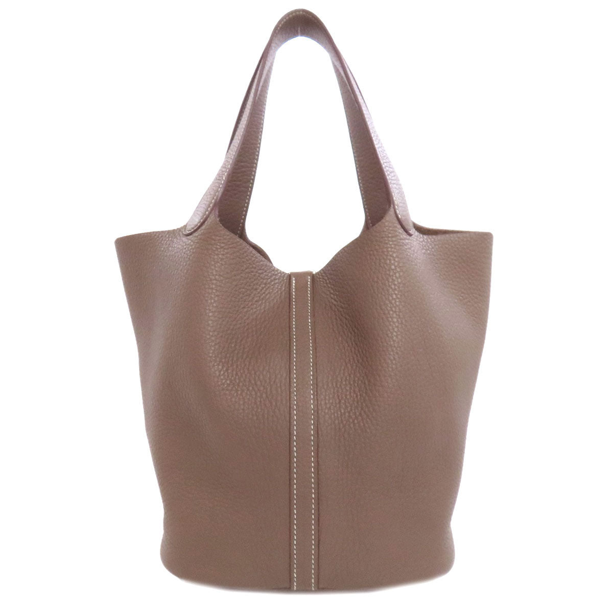 Hermes Handbag Taurillon Clemence Picotin Lock Mm Etoupe Silvermetal Beige Travel Bag 75627022
