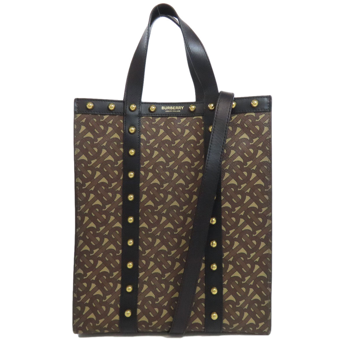 Burberry Tote Bag Pvc Tb 2Way Brown Logo
