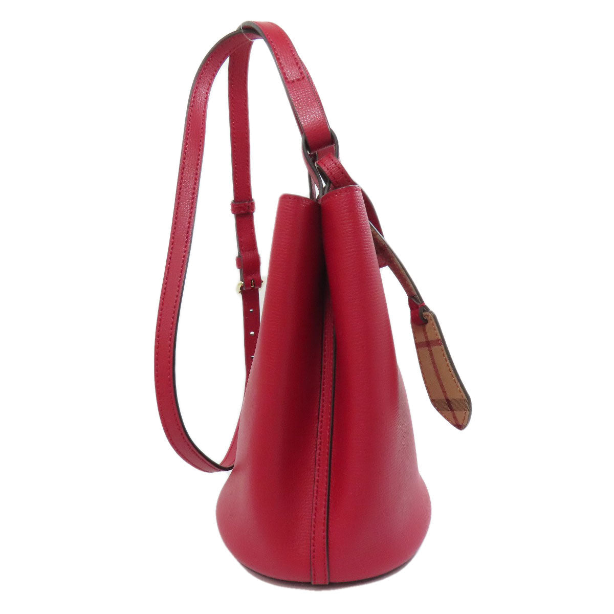 Burberry Shoulder Bag Long Shoulder Women Leather Red
