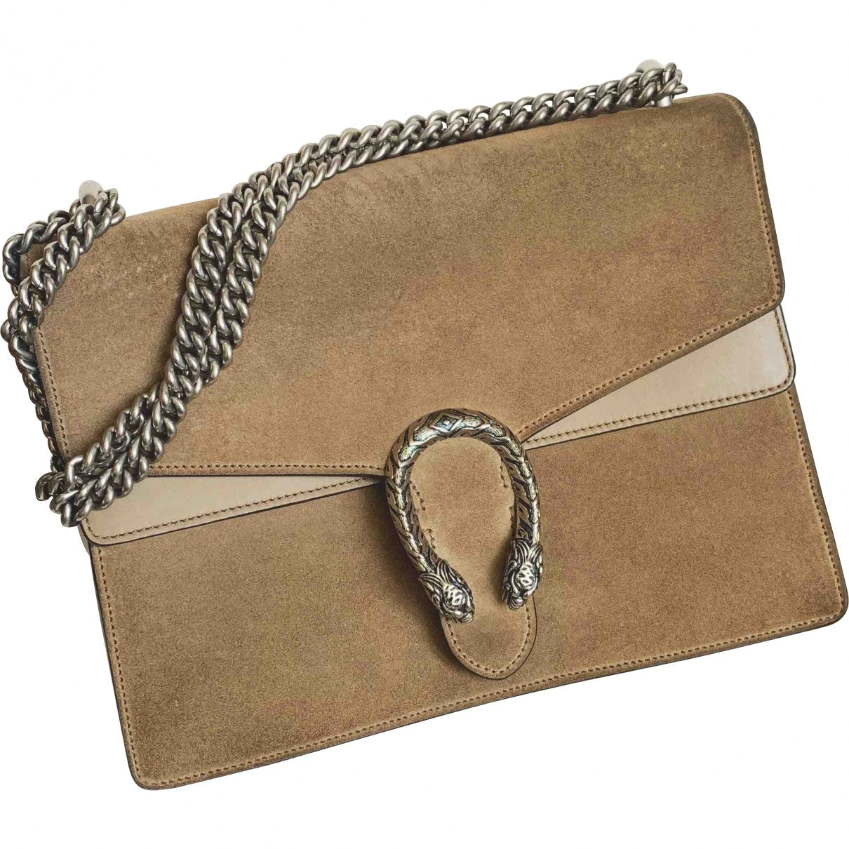 Gucci dionysus beige suede handbag