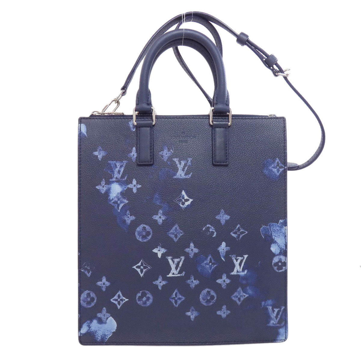 Louis Vuitton M57843 Sac Plat Messenger Watercolor Monogram Canvas Blue Crossbody Bag