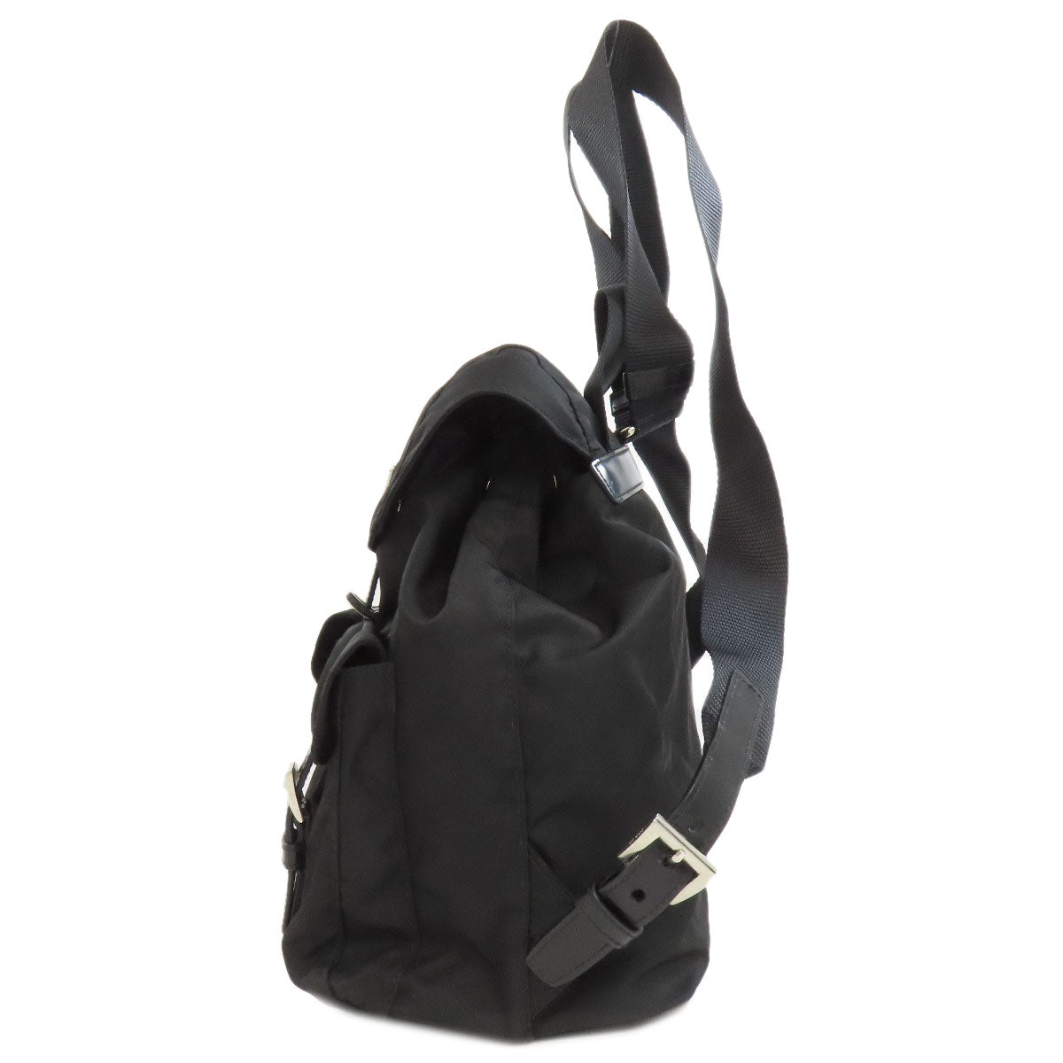 Backpack Logometal Handbag Nylon Black