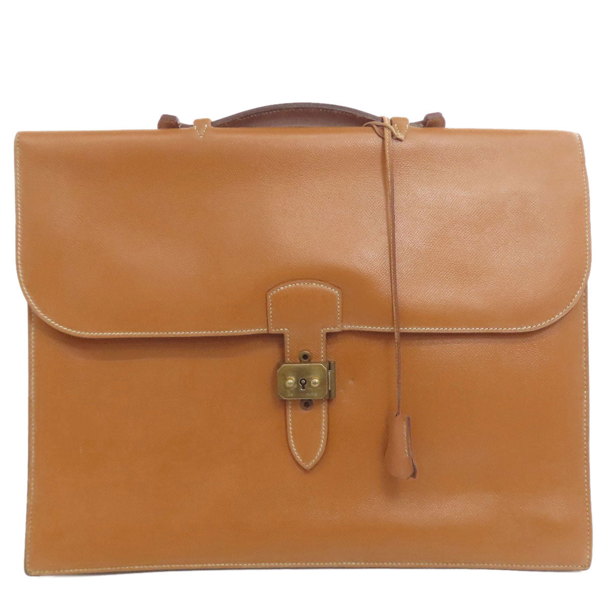 Hermes Business Bag Courchevel Sac Adepeche Gold Travel Bag