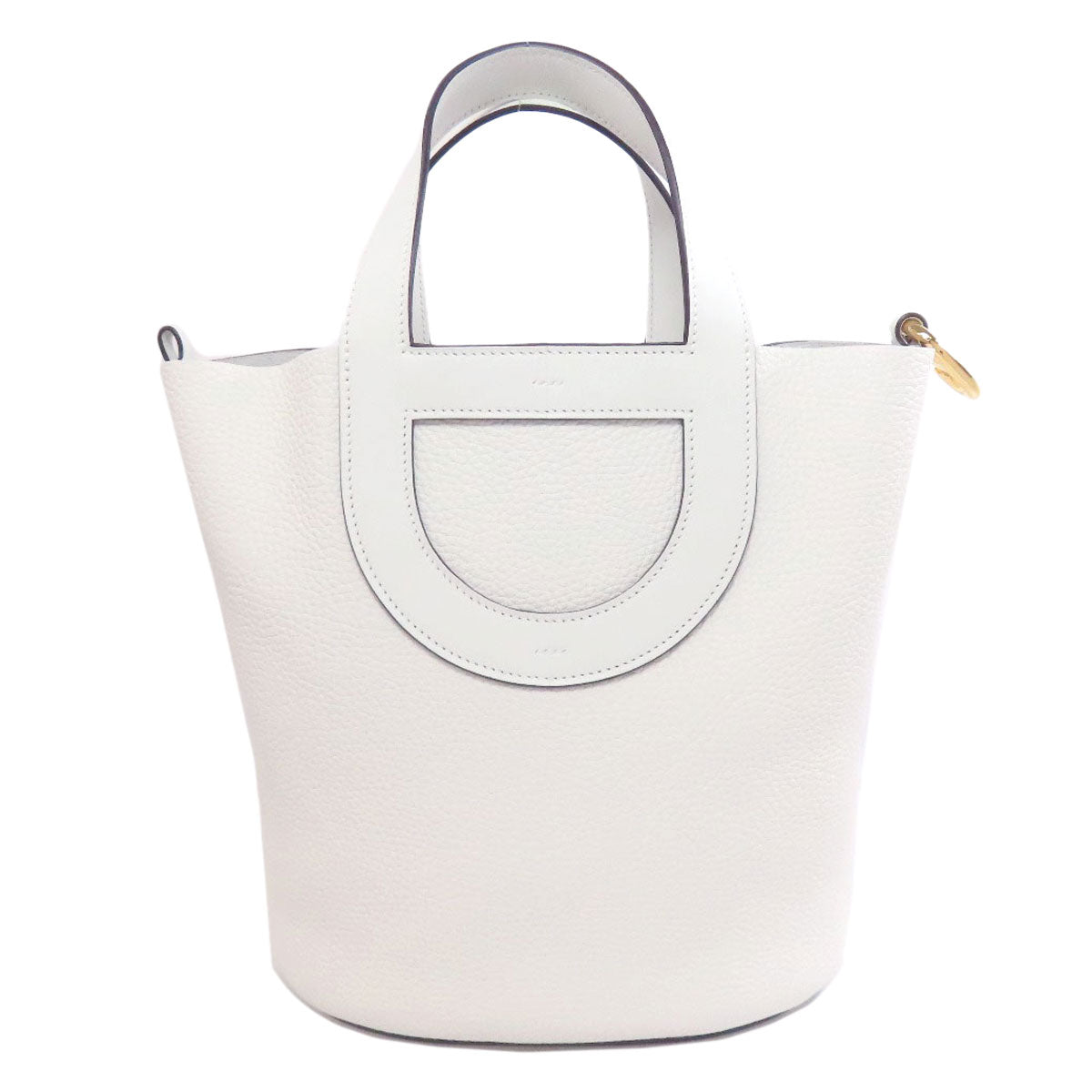 Taurillon Clemence In The Loop Metal White Gold Travel Bag