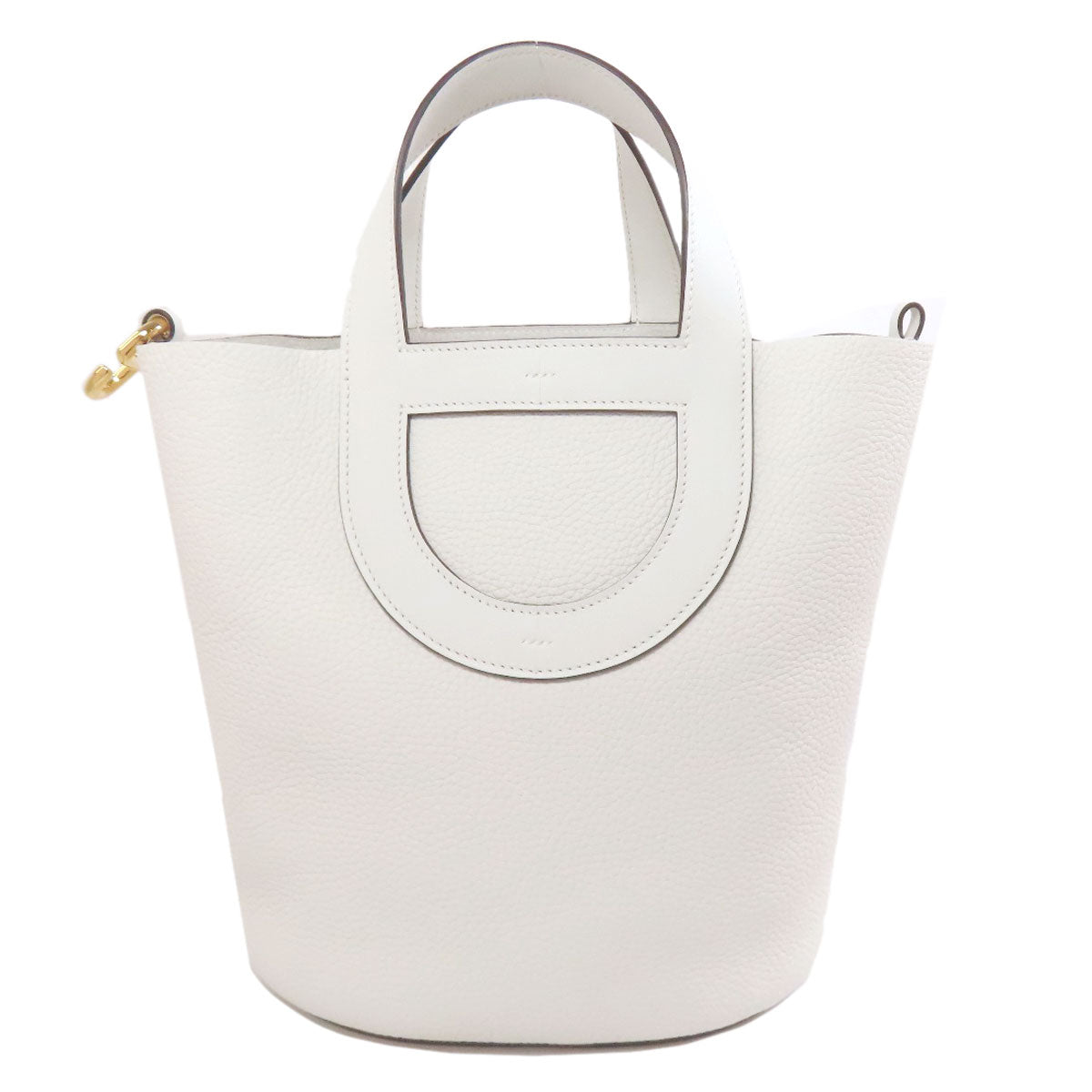 Taurillon Clemence In The Loop Metal White Gold Travel Bag