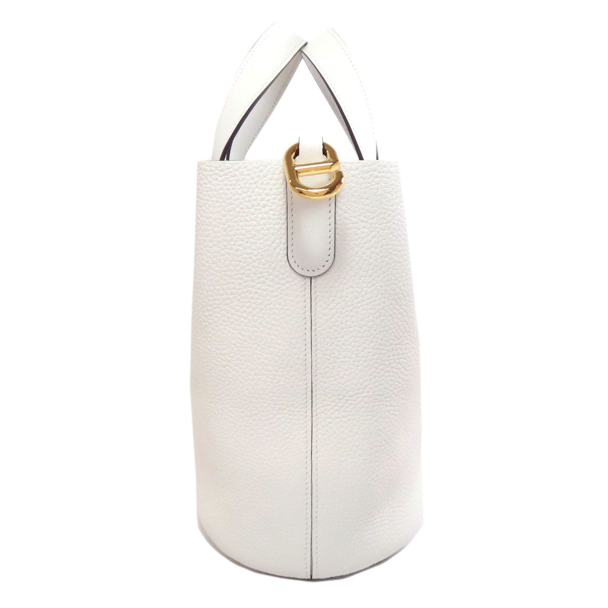 Taurillon Clemence In The Loop Metal White Gold Travel Bag