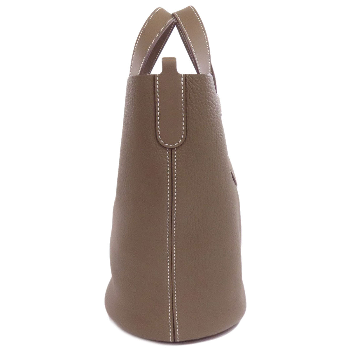 Taurillon Clemence In The Loop Etoupe Metal Beige Gold Travel Bag