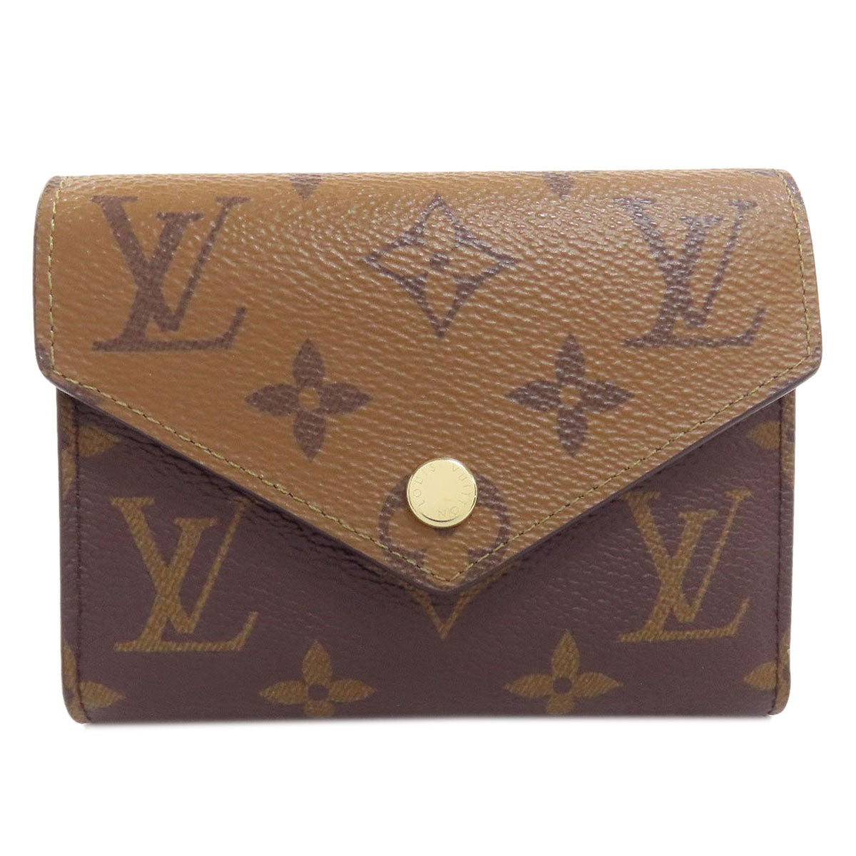 Louis Vuitton Bifold reverse Portefeuille Victorine Monogram Brown Wallet Case