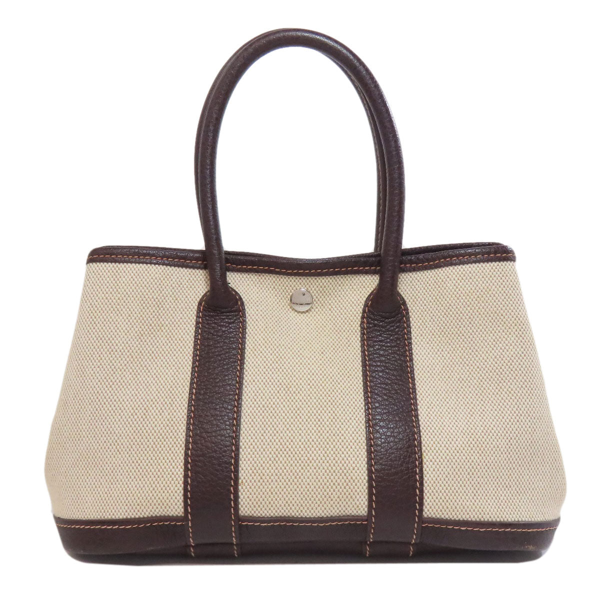 Hermes Handbag Tower Ash Garden Party Ttpm Silvermetal Beige Travel Bag