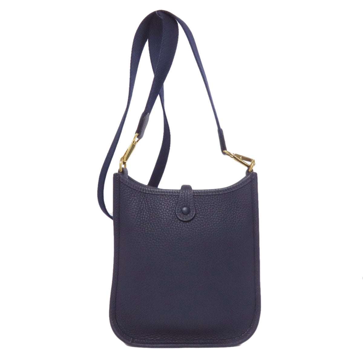 Hermes Shoulder Bag Taurillon Clemence Evelyn Tpm Metal Gold Navy