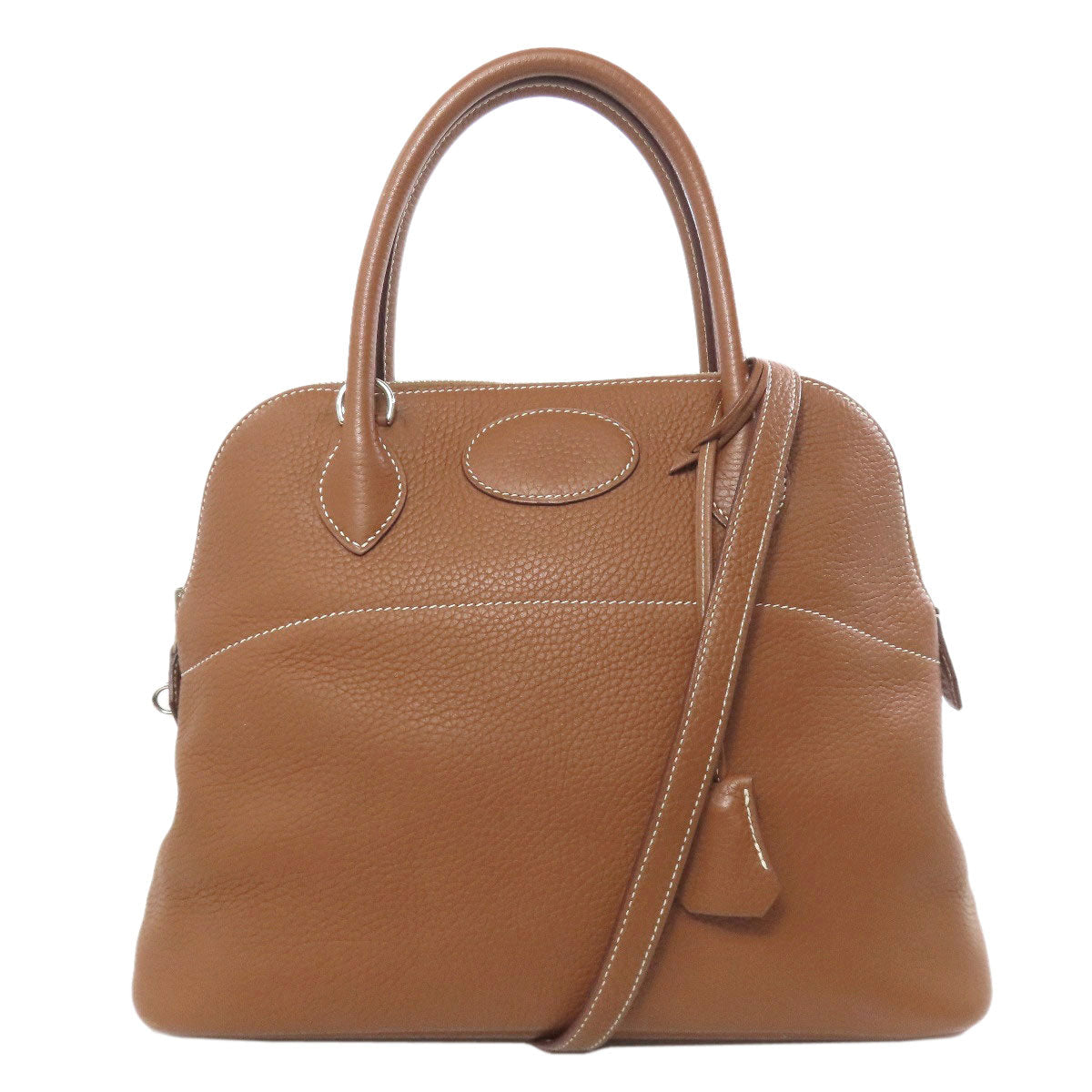 Hermes Handbag Taurillon Clemence Bolide Silvermetal Gold Travel Bag
