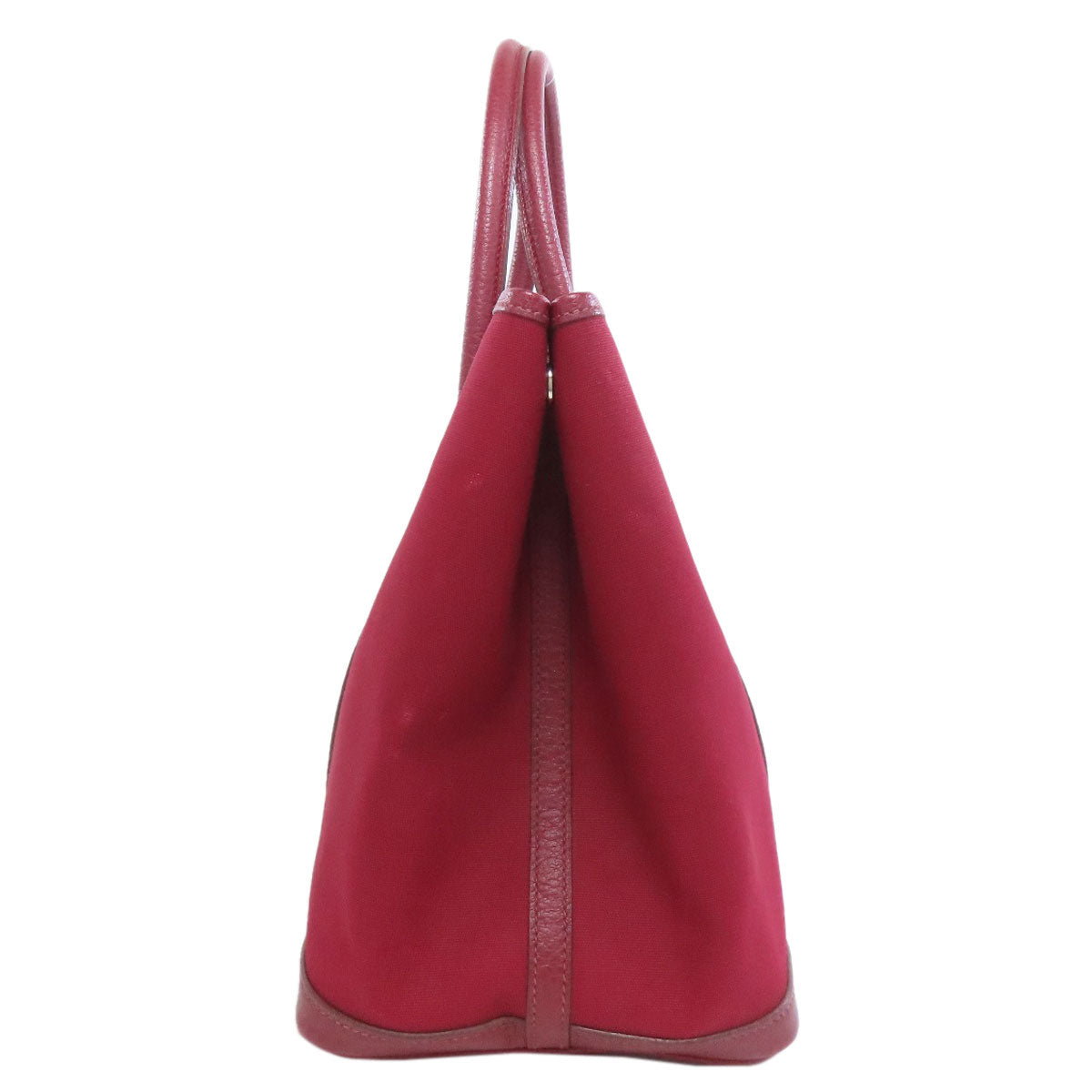 Hermes Tote Bag Towar Officche Garden Party Pm Rouge Metal Red Silver