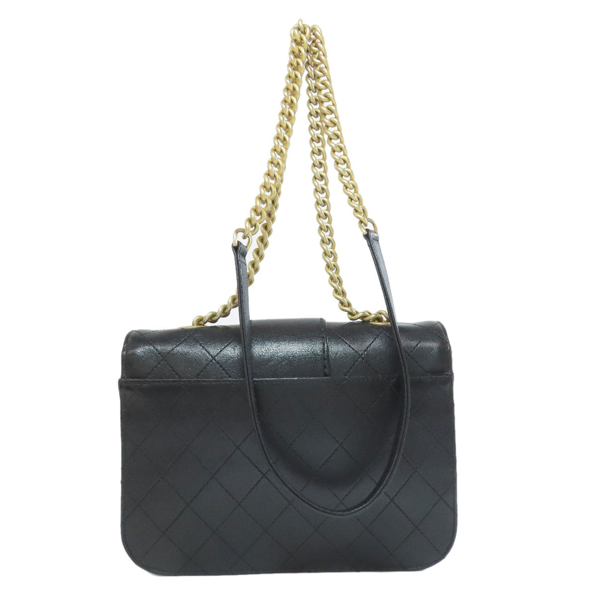 Chanel Calfskin COCO Mark ChainShoulder Black Gold Shoulder Bag