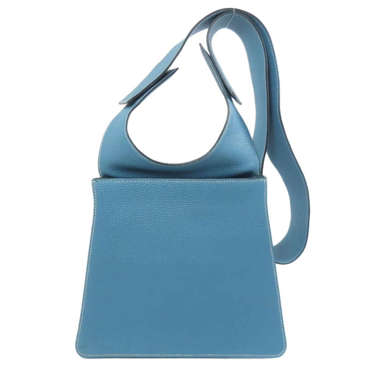 Hermes Shoulder Bag Togo Simple Design Jean Blue