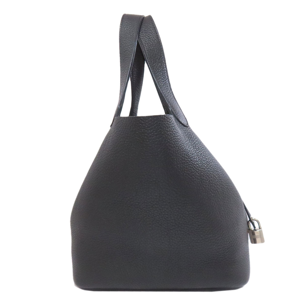 Togo Picotin Lock Mm Silvermetal Black Travel Bag