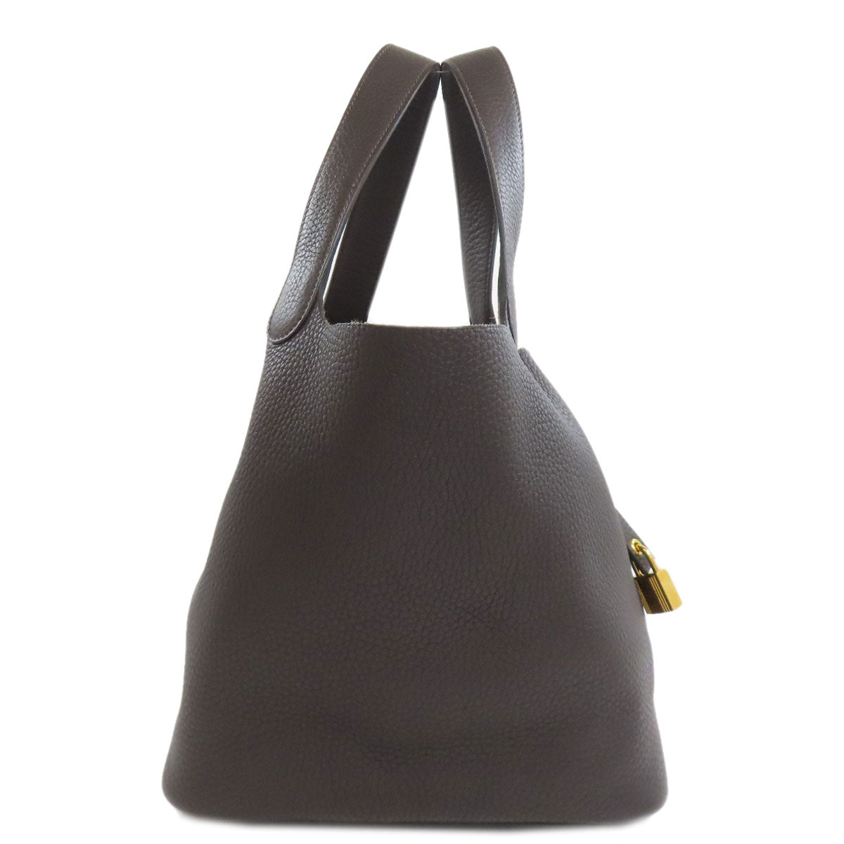 Taurillon Clemence Picotin Lock Mm Metal Brown Gold Travel Bag