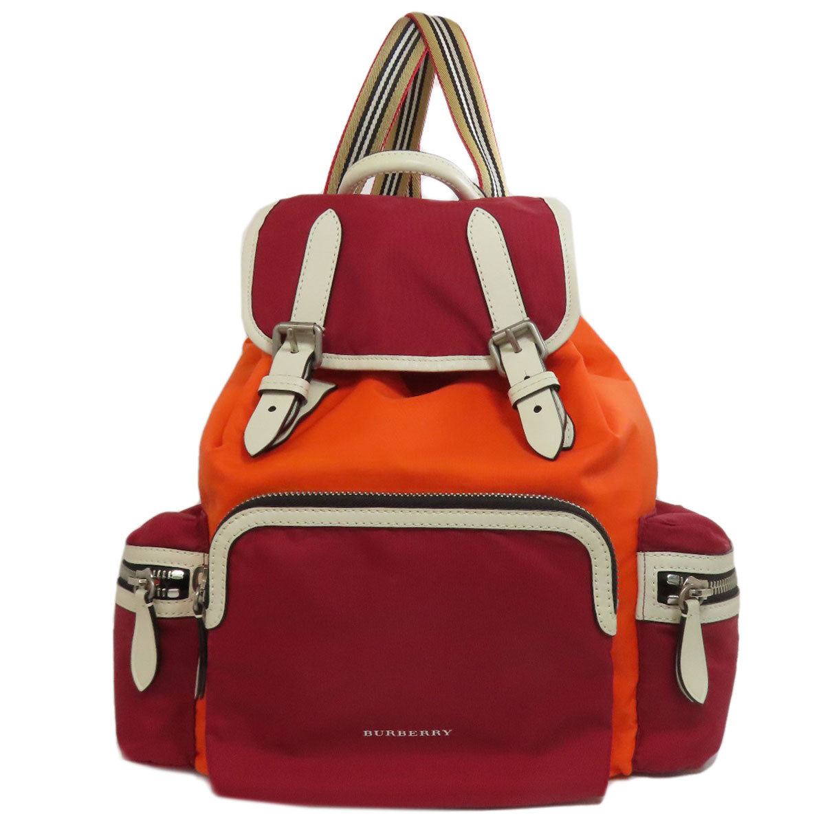 Burberry Backpack Nova Check Nylon Orange