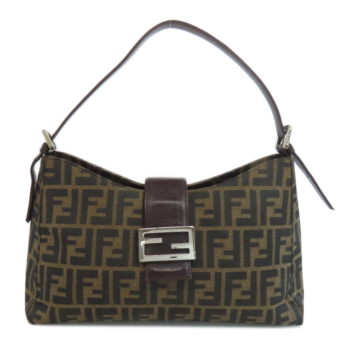 Fendi Shoulder Bag Mamma Canvas Brown Bucket 75714248