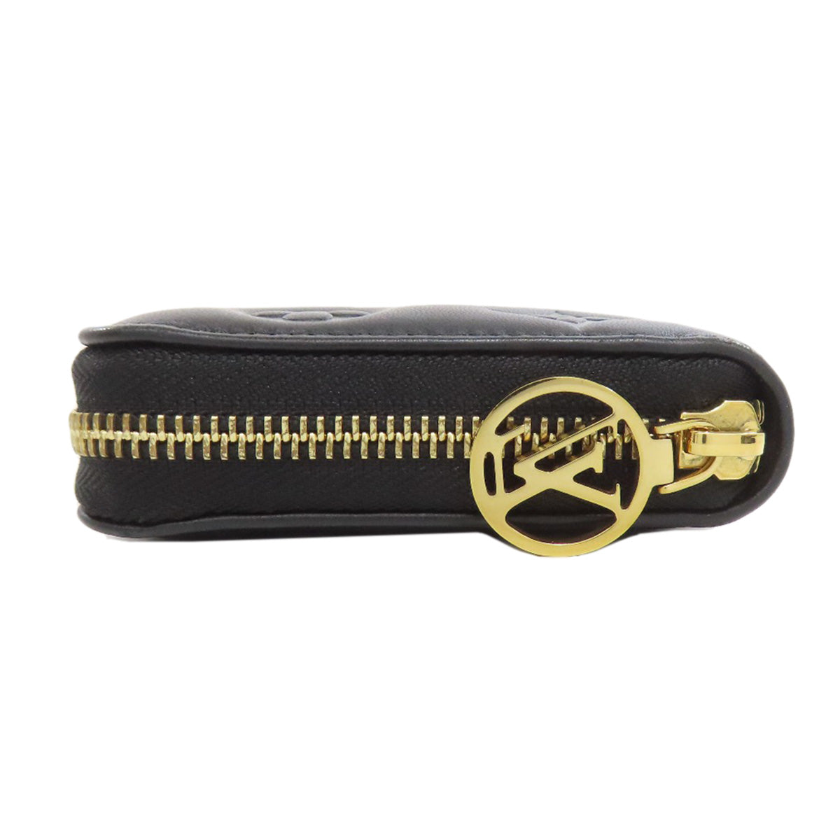 Louis Vuitton Long Purse M81510 Lamb Zippy Leather Black Wallet Case