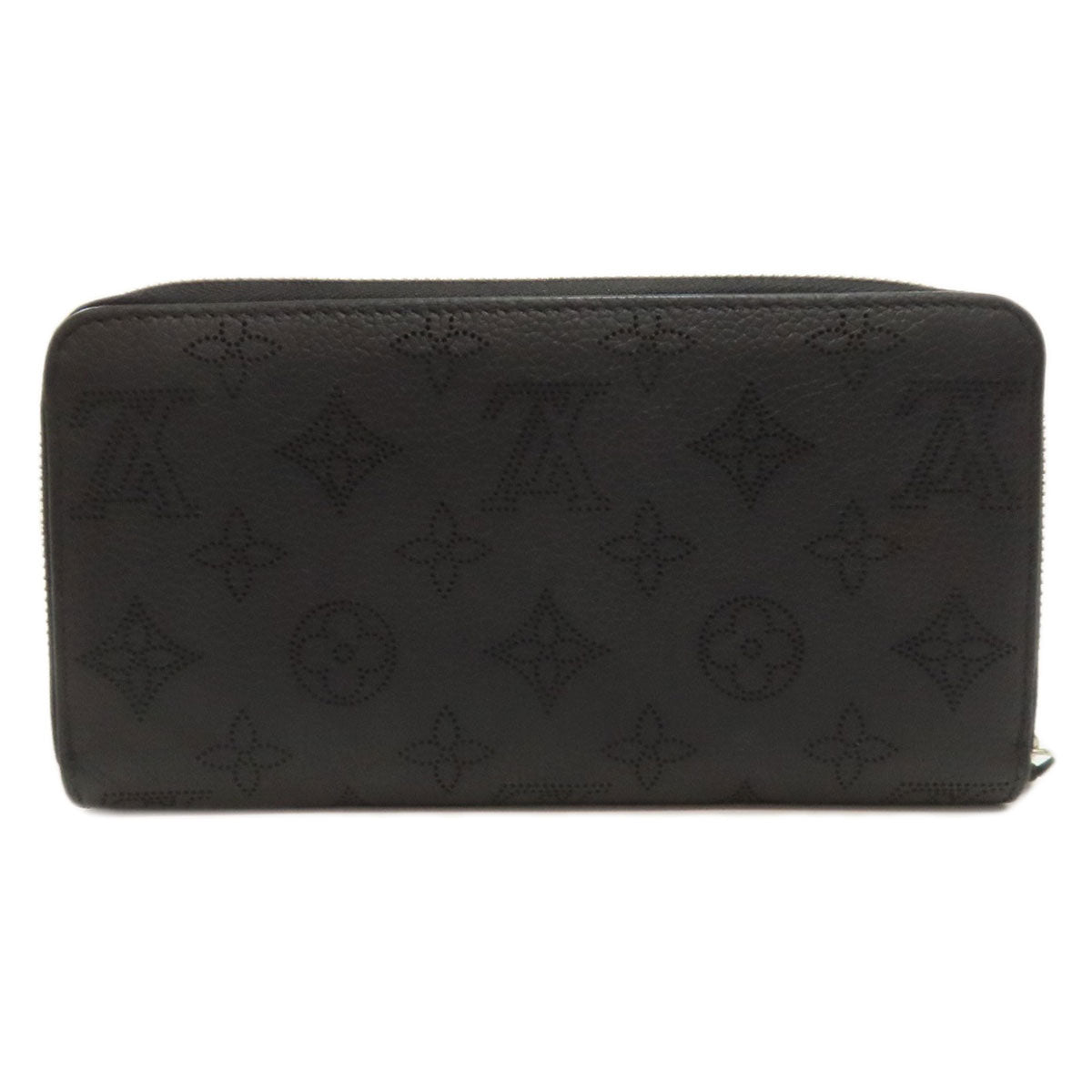 Louis Vuitton Long Purse M61867 Mahina Zippy Leather Black Wallet Case 3