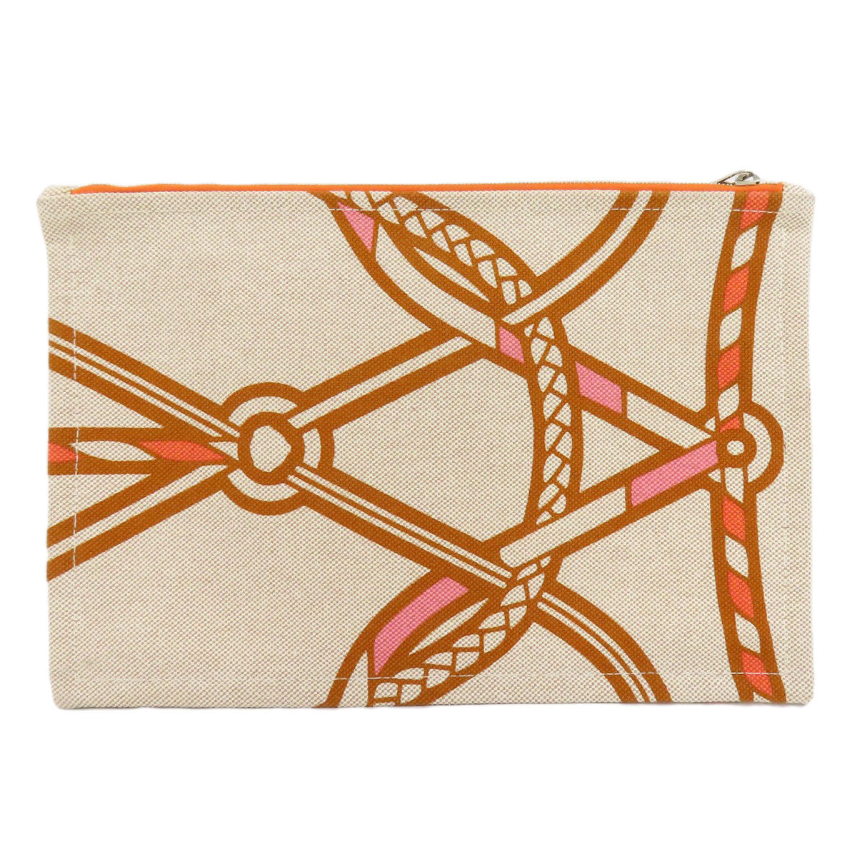 Accessory Pouch Handbag Canvas Beige Travel Bag