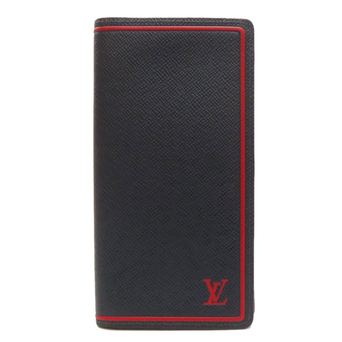 Louis Vuitton Long Purse M63434 Taiga Portefeuille Leather Navy Wallet Case