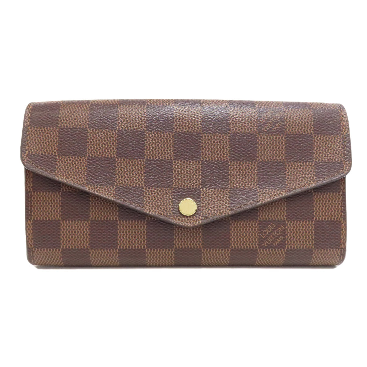 Louis Vuitton Long Purse M63209 Damier Portefeuille Canvas Brown Wallet Case