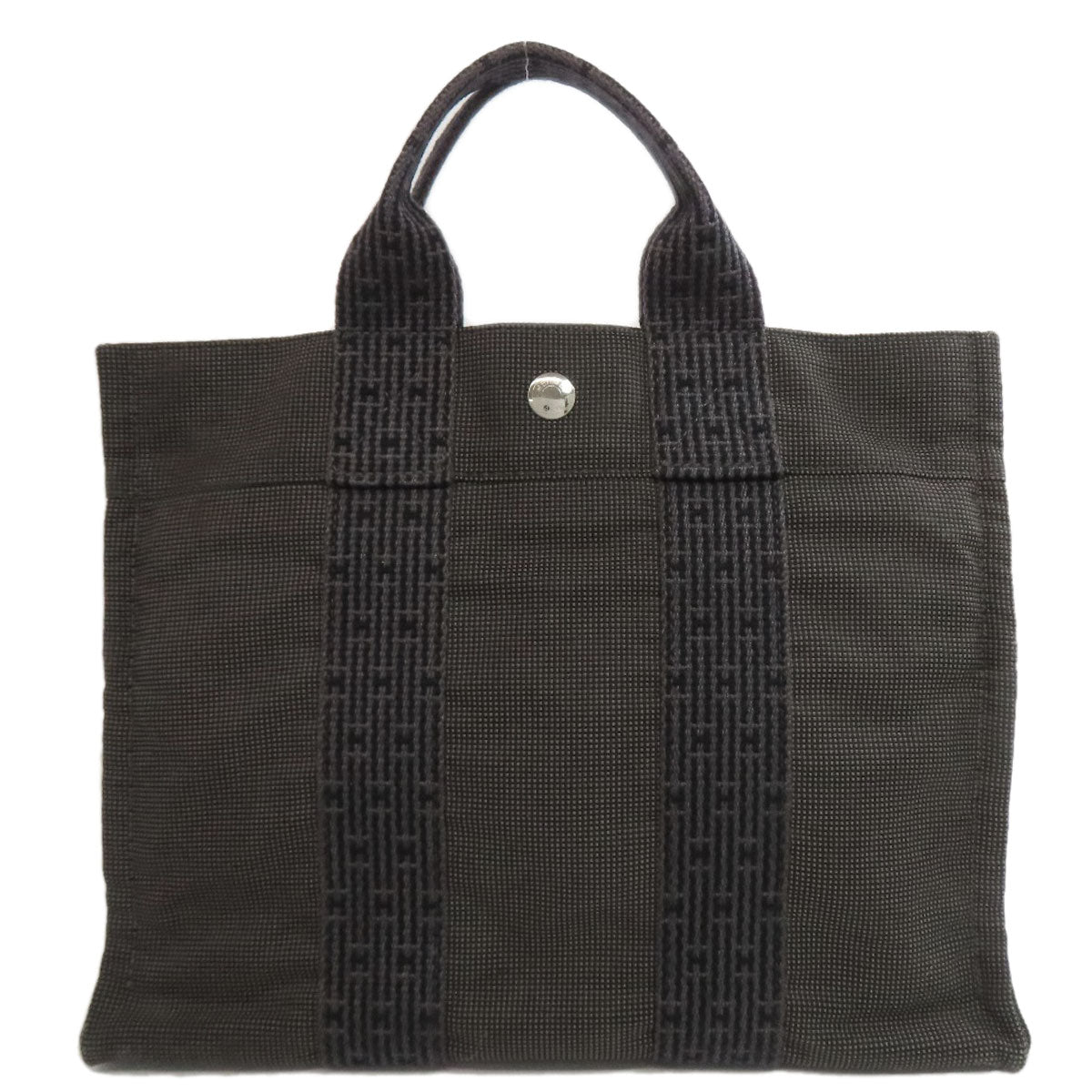 Hermes Handbag Her Line Tote Pm Canvas Gray Tote Bag
