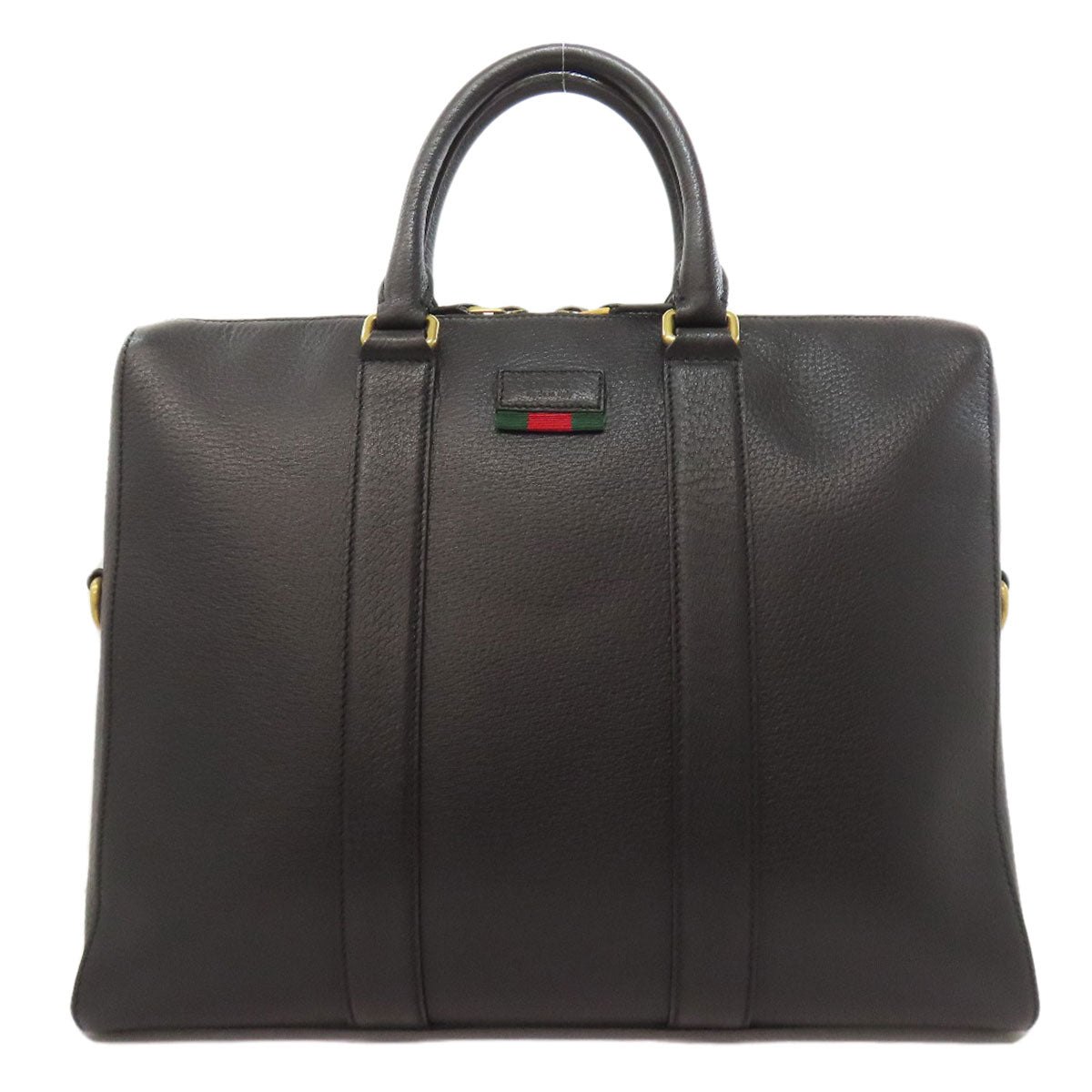 Gucci Business Briefcase Leather Black Handbag