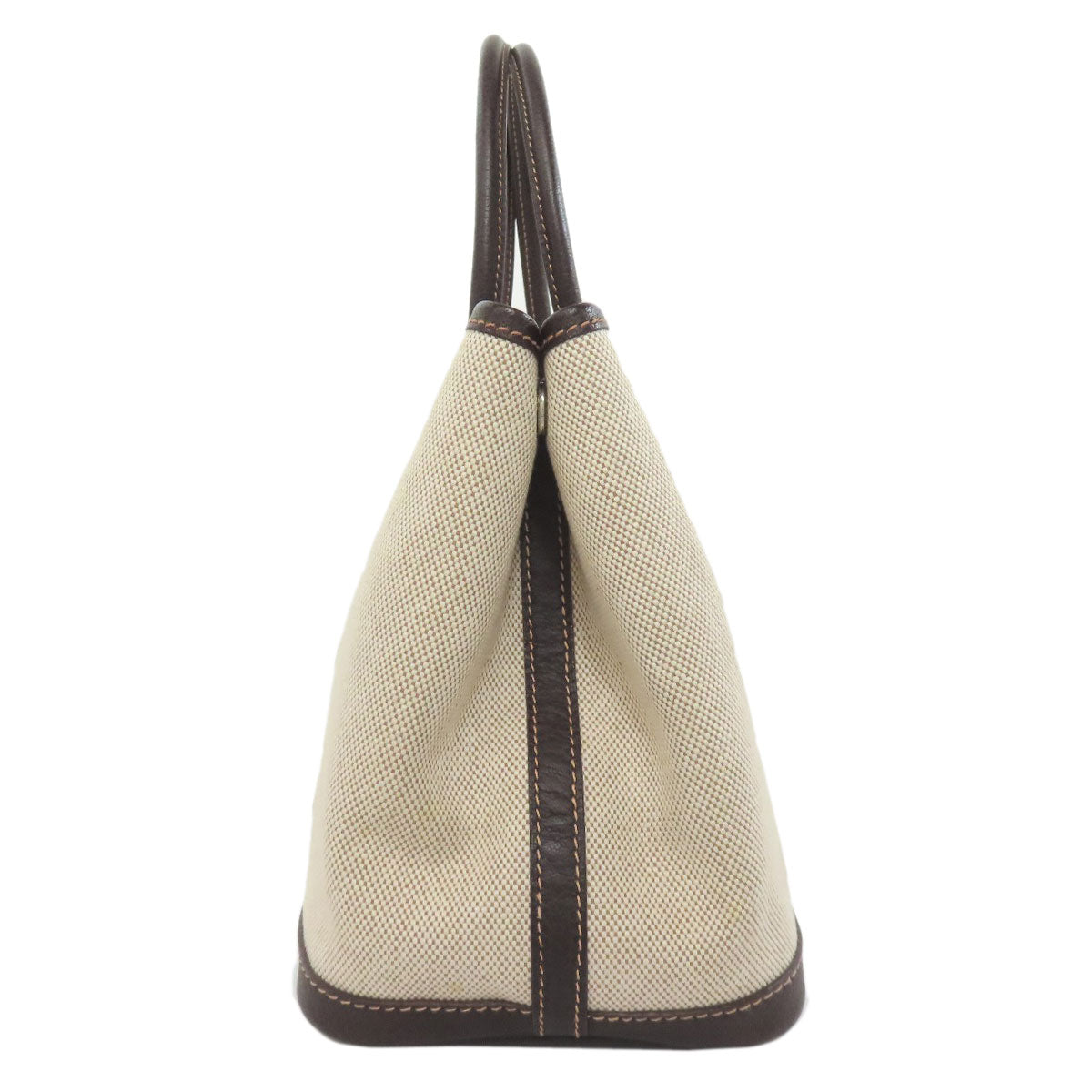 Hermes Handbag Towar Garden Party Tpm Maron Metal Beige Silver Travel Bag