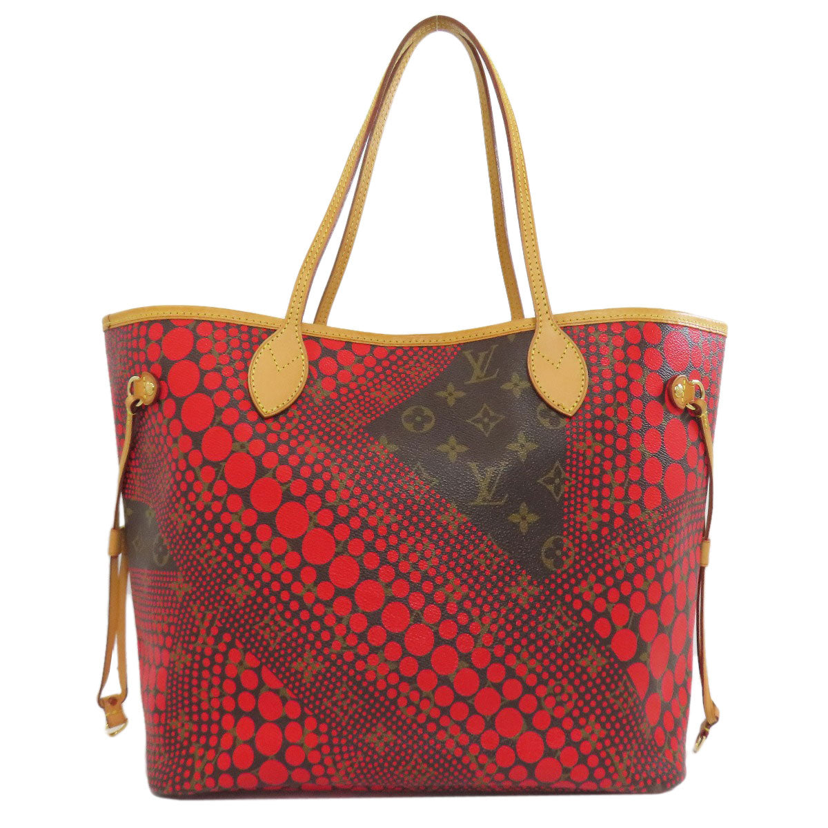 Louis Vuitton M40686 Yayoi Kusama collaboration Neverfull Monogram Canvas Red Tote Bag