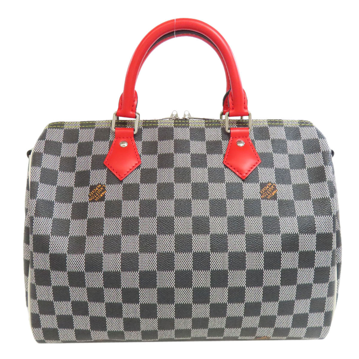 Louis Vuitton Boston Duffel N40236 Damier Speedy Canvas Black Travel Bag