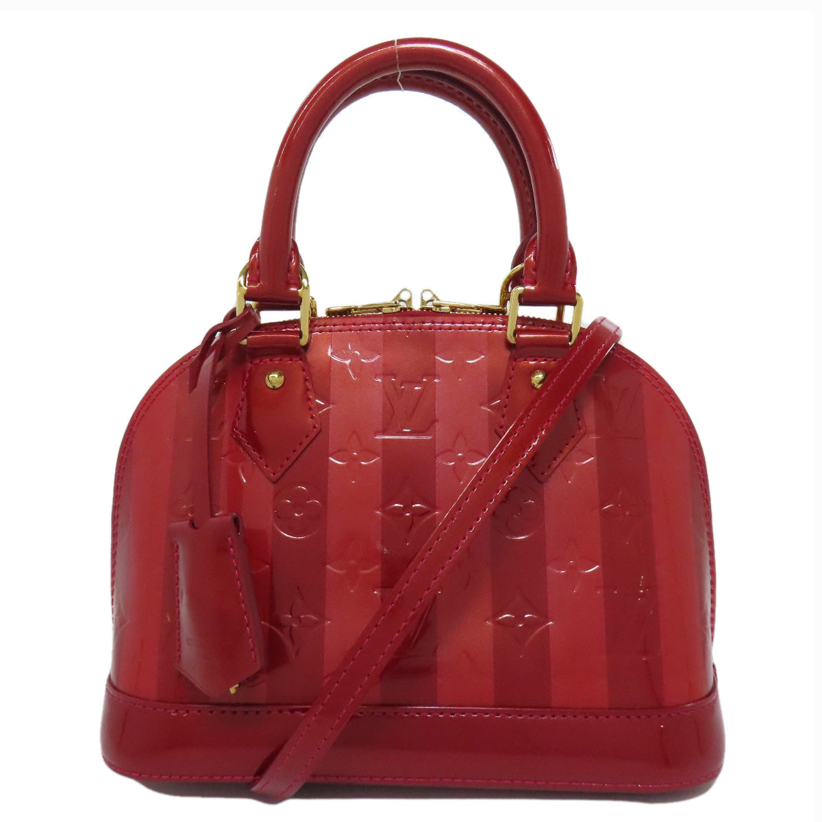 Louis Vuitton M91593 Vernis Alma BB Rayur Red Handbag