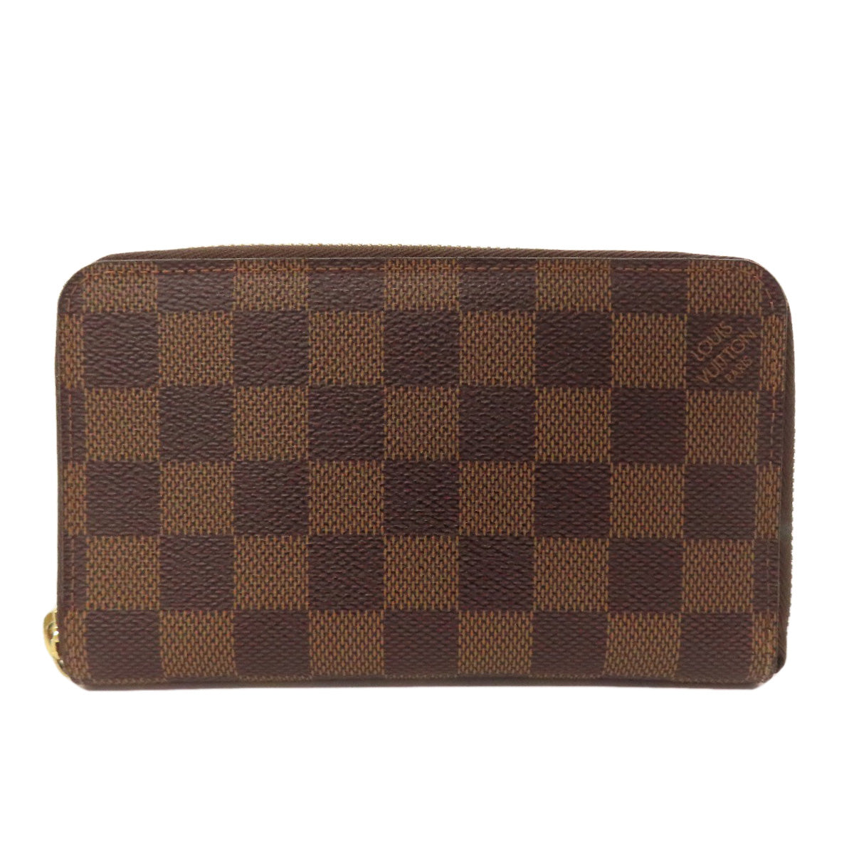 Louis Vuitton Long Purse N60028 Damier Zippy Canvas Brown Wallet Case