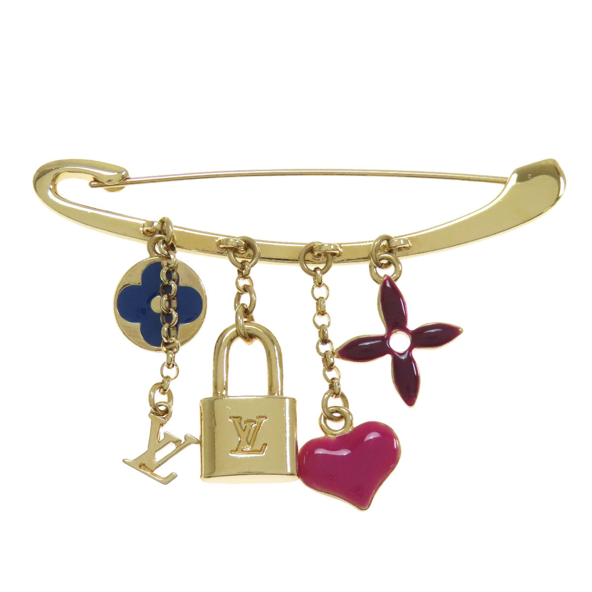 Louis Vuitton Brooch M64906 Gold Handbag