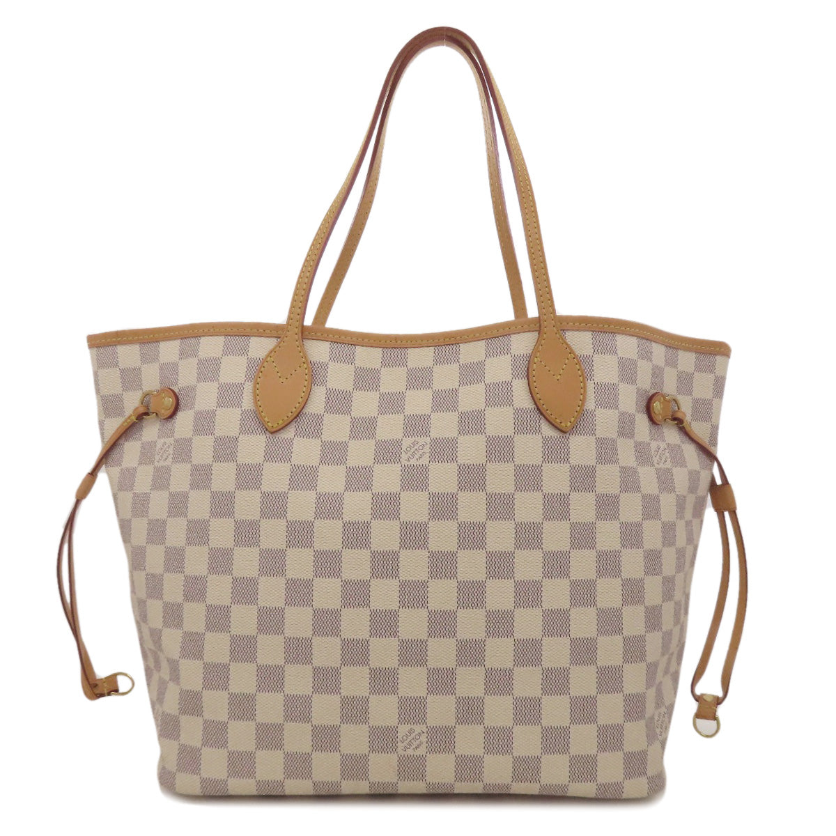 Louis Vuitton N41361 Damier Neverfull MM Canvas White Tote Bag