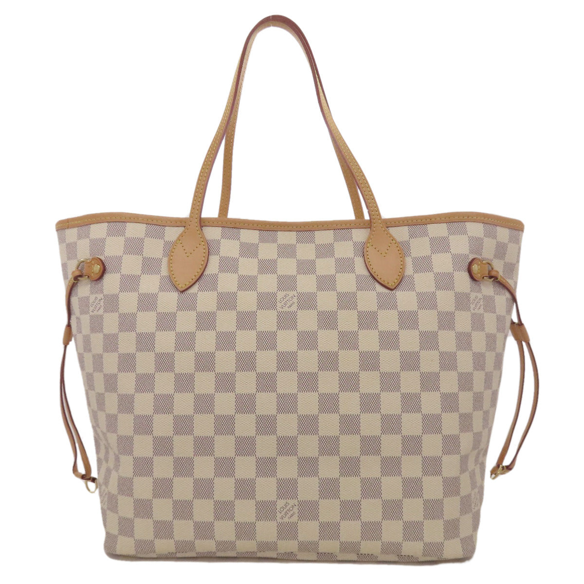 Louis Vuitton N41361 Damier Neverfull MM Canvas White Tote Bag