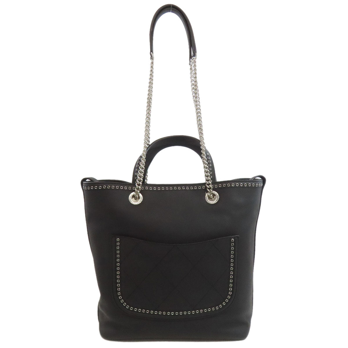 Chanel Calfskin 2WAY Black Tote Bag
