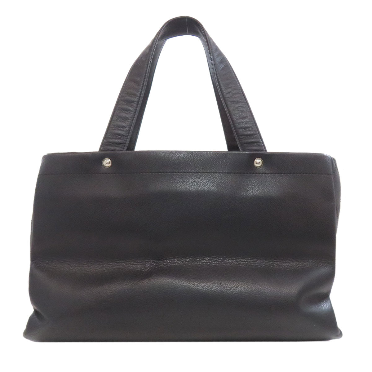 Chanel Grained Calfskin Skin COCO Mark Black Tote Bag 2