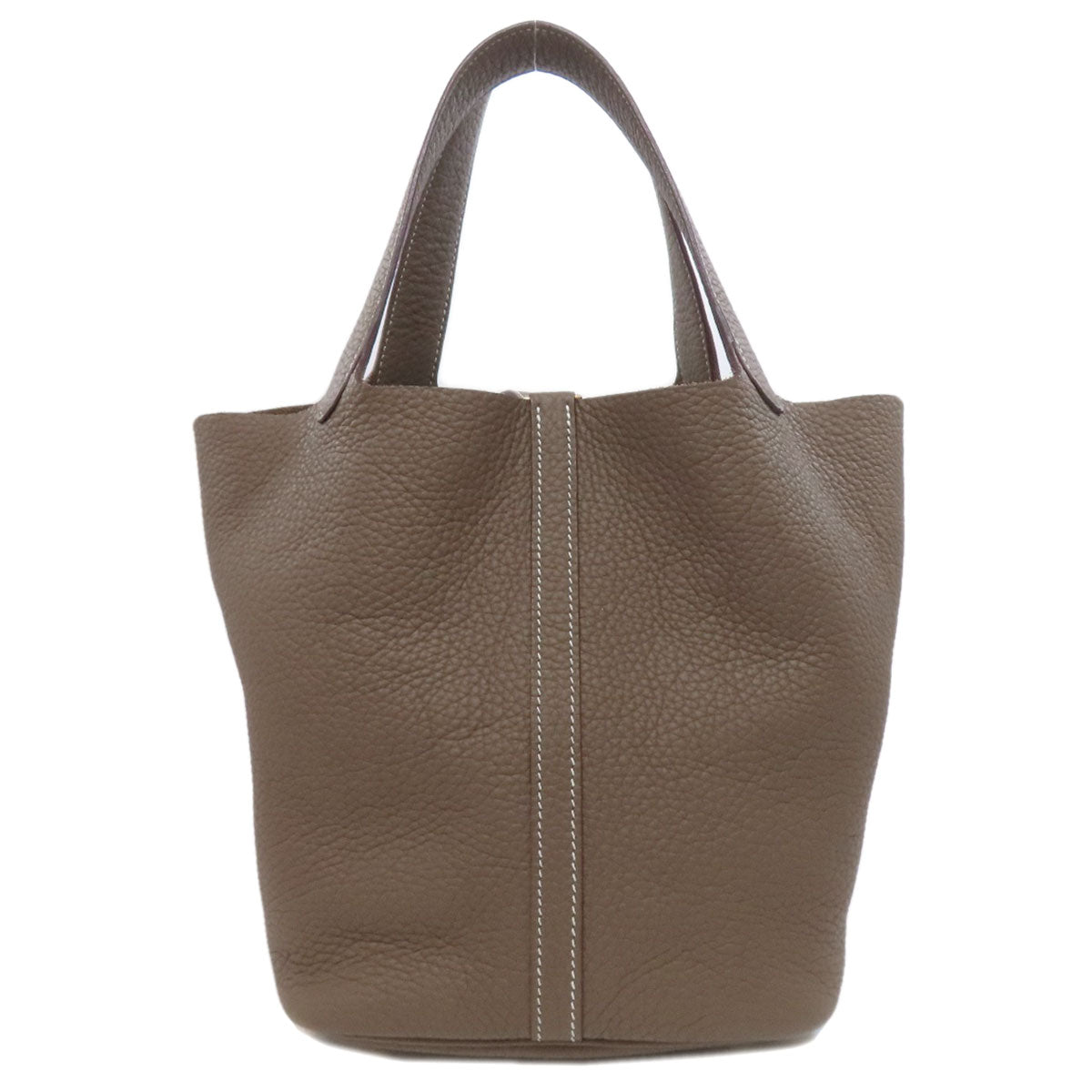 Epsom Picotin Lock Mm Etoupe Metal Beige Gold Travel Bag