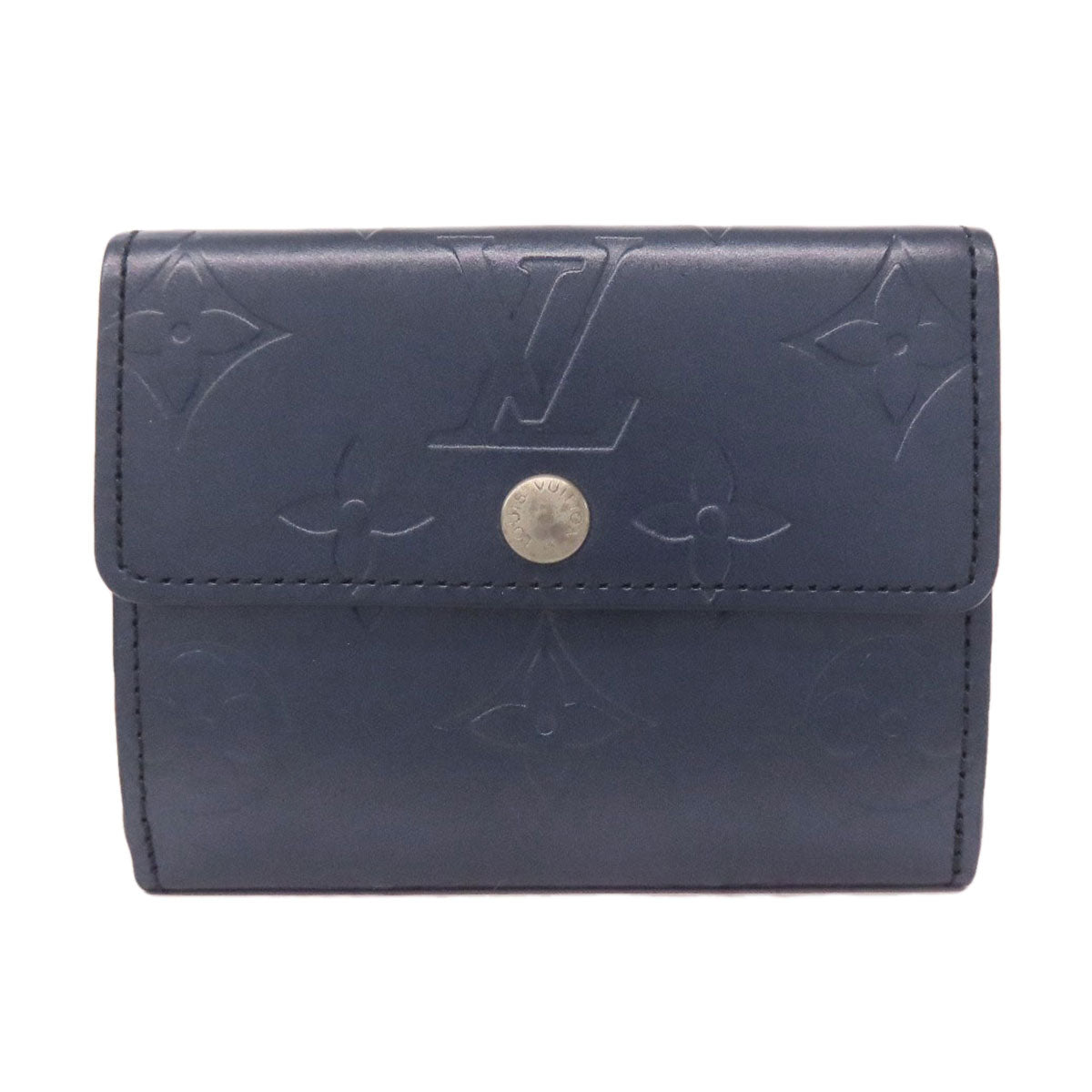 Louis Vuitton Bifold M65125 mat Ludlow Monogram Navy Wallet Case