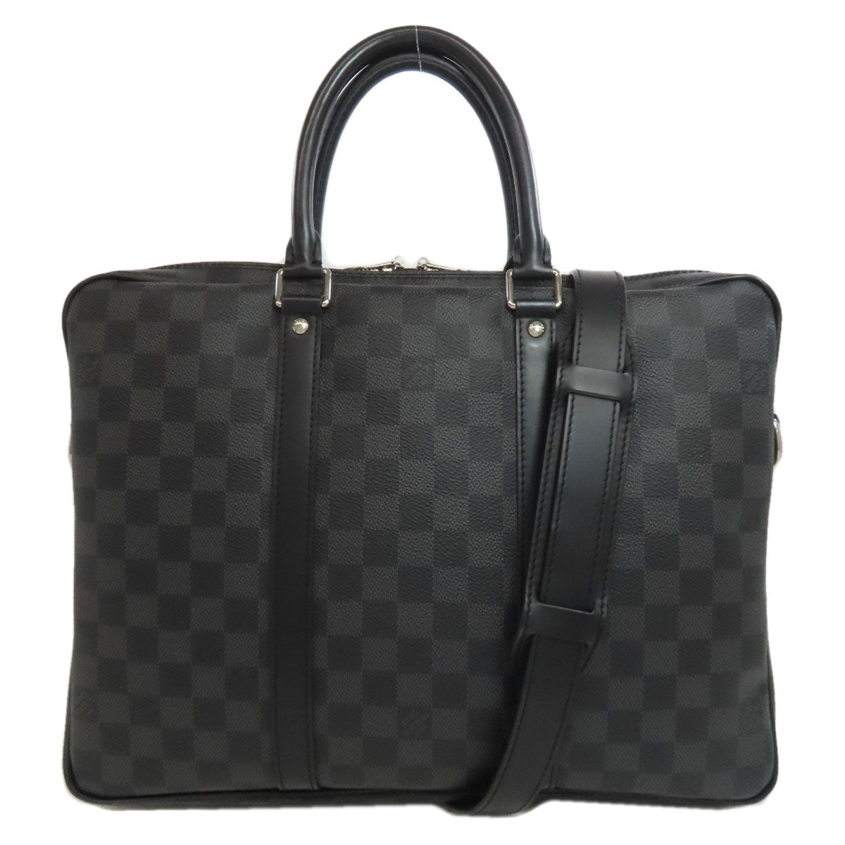 Louis Vuitton Business N41478 Damier Porto Documan Canvas Gray Handbag