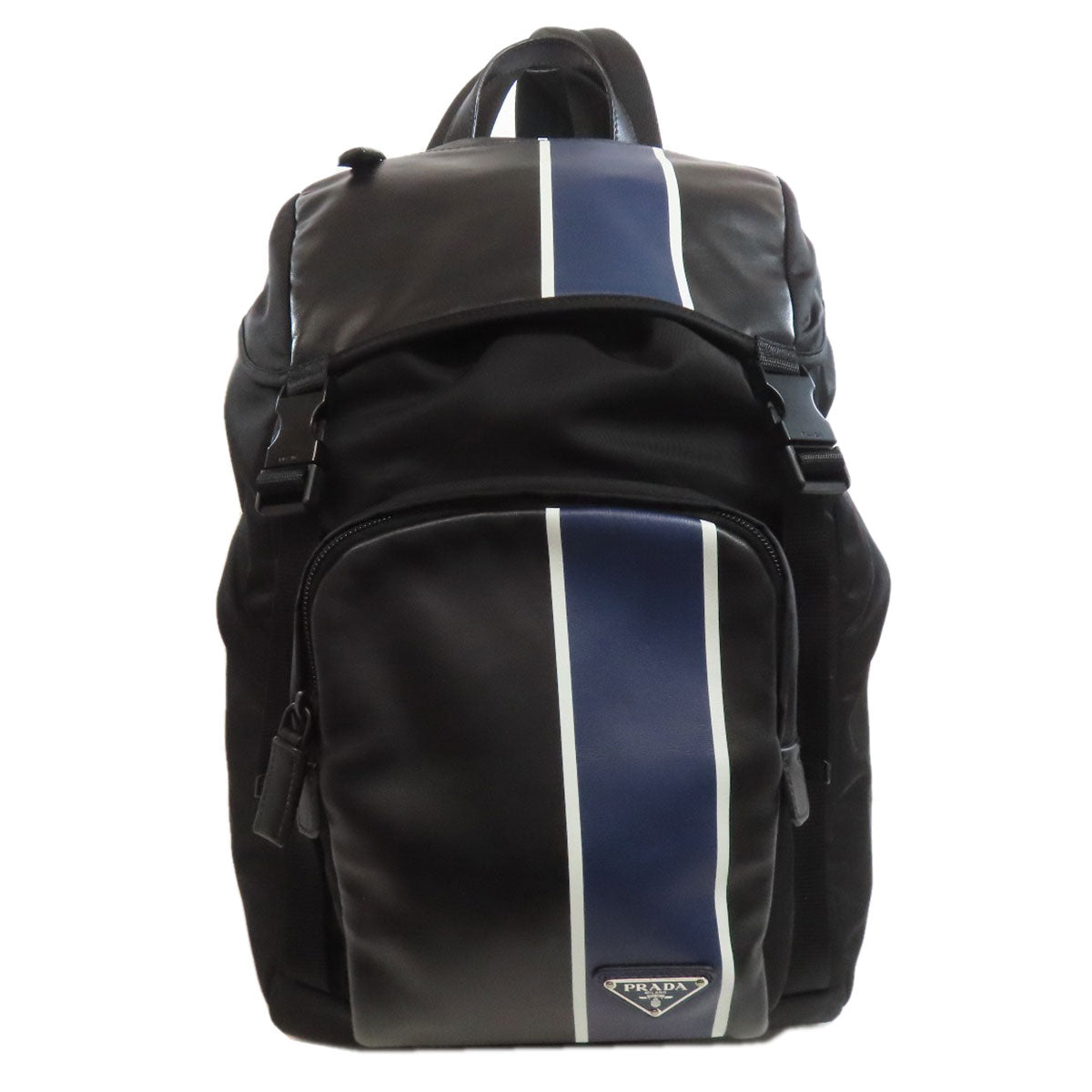 Backpack Calfskin Logometal Handbag Black
